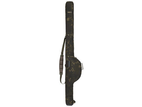Camouflage guitar case on a white background