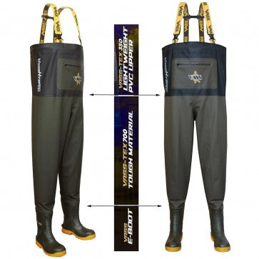 Vass Hybrid 700 Khiake Black Chest Waders